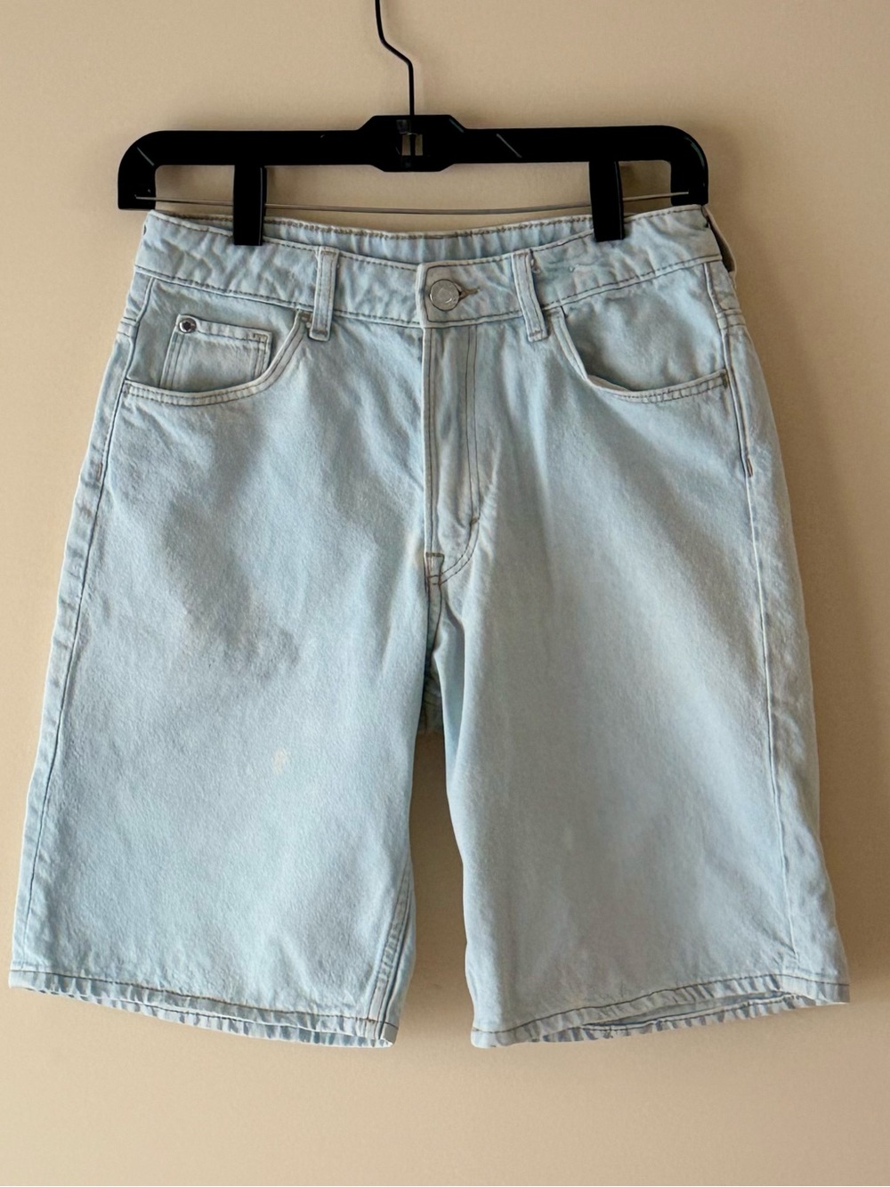 H&M Boys Light Wash Denim Jean Shorts, Size US14 (12-14Y)